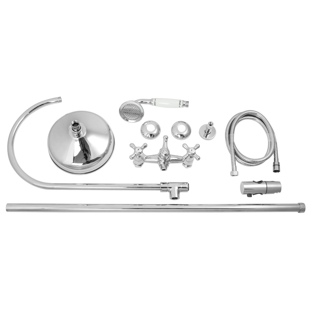 Welfenstein Nostalgie Aufputz-Set 2D-HN081K Regendusche 20cm