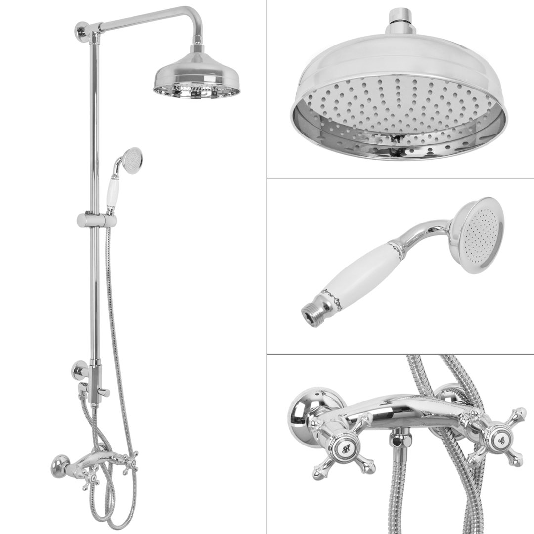 Welfenstein Aufputz-Set 2M-NV2 Regendusche Nostalgie