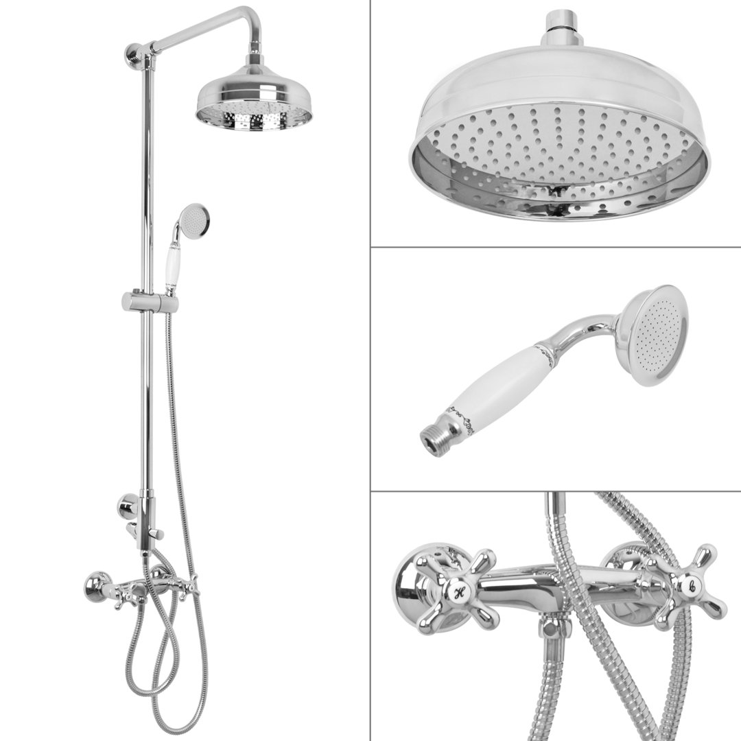 Welfenstein Aufputz-Set 2M-T42 Regendusche Nostalgie