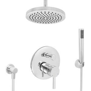 Welfenstein Unterputz-Set 6D Deckenzulauf Regendusche 20cm