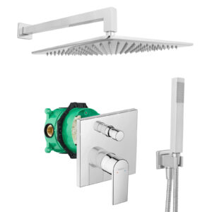 hansgrohe komplettes set dusche unterputz regendusche regenbrause zulaufarm handbrause verchromt