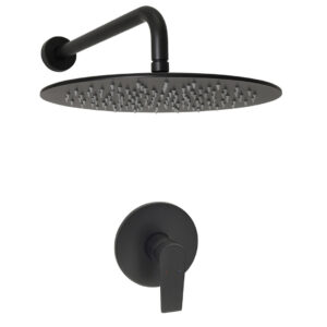 Welfenstein Unterputz-Set WBK31 Regendusche schwarz matt 30cm