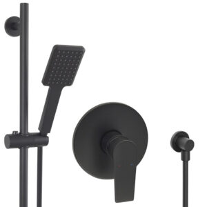 Welfenstein Unterputz-Set WBK35 mit Brausestange schwarz matt