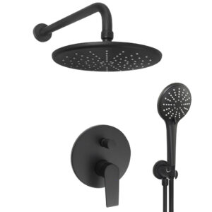 Welfenstein Unterputz-Set WBK41 Regendusche schwarz matt