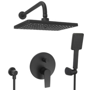 Welfenstein Unterputz-Set WBK50 Regendusche schwarz matt