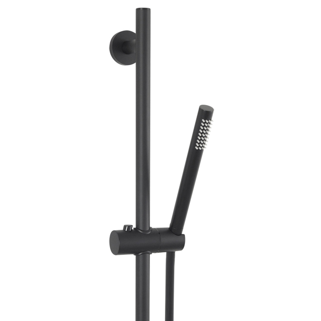 Welfenstein Brausegarnitur D27-HH6K-PA Duschstange schwarz matt