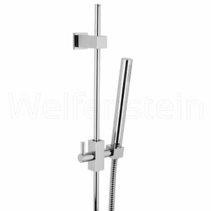 Welfenstein Brausegarnitur D3-HH4 rund Duschstange 75cm Messing