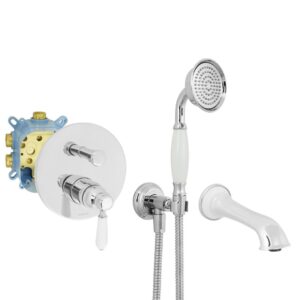 Welfenstein Nostalgie Unterputz-Set EB2-N31W Badewanne Montagebox