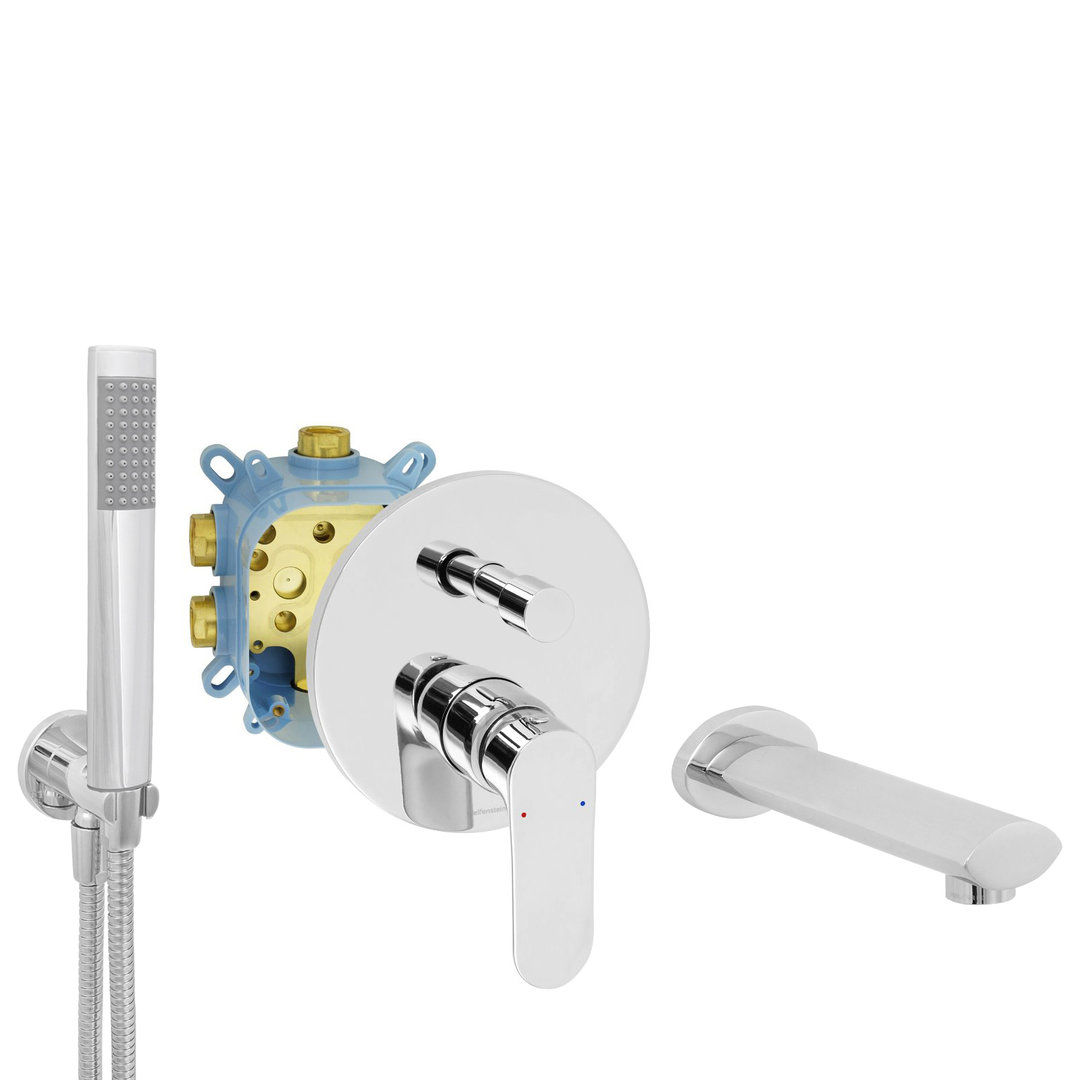 Welfenstein Unterputz-Set EB2-O21W oval Badewanne Montagebox