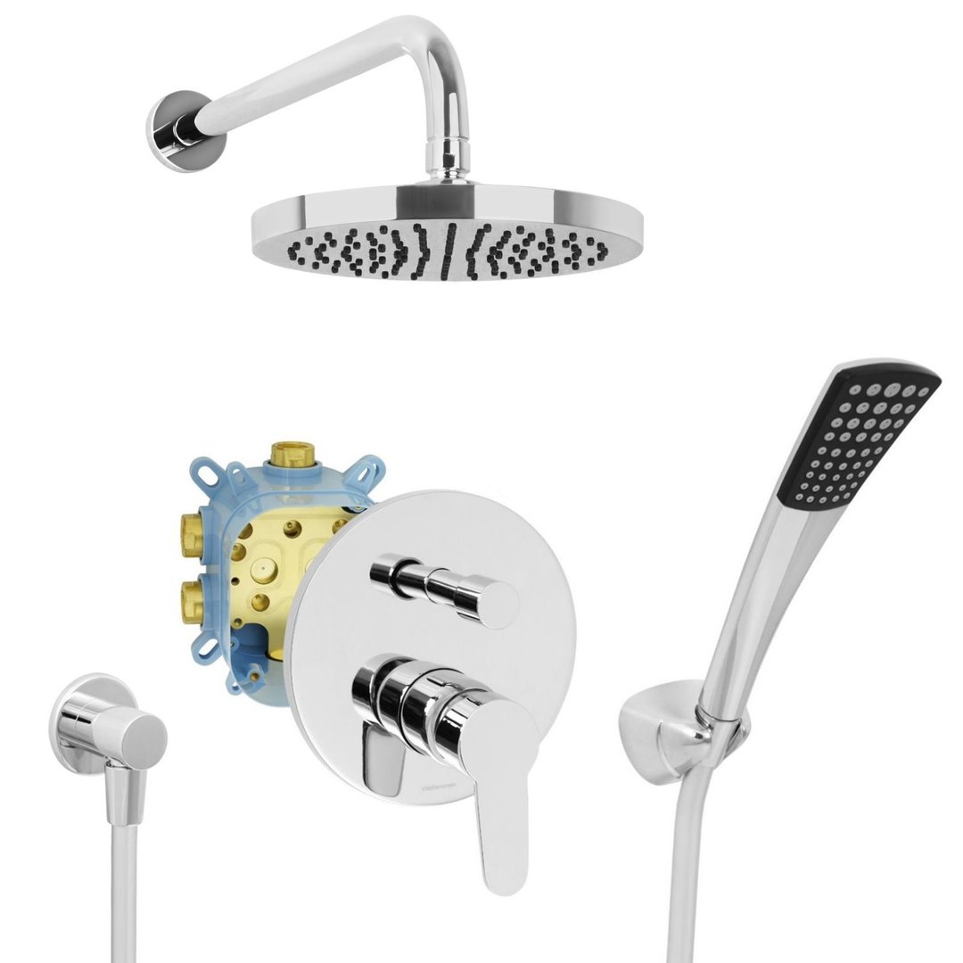 Welfenstein Unterputz-Set EB2-R12 Montagebox Regendusche 20cm
