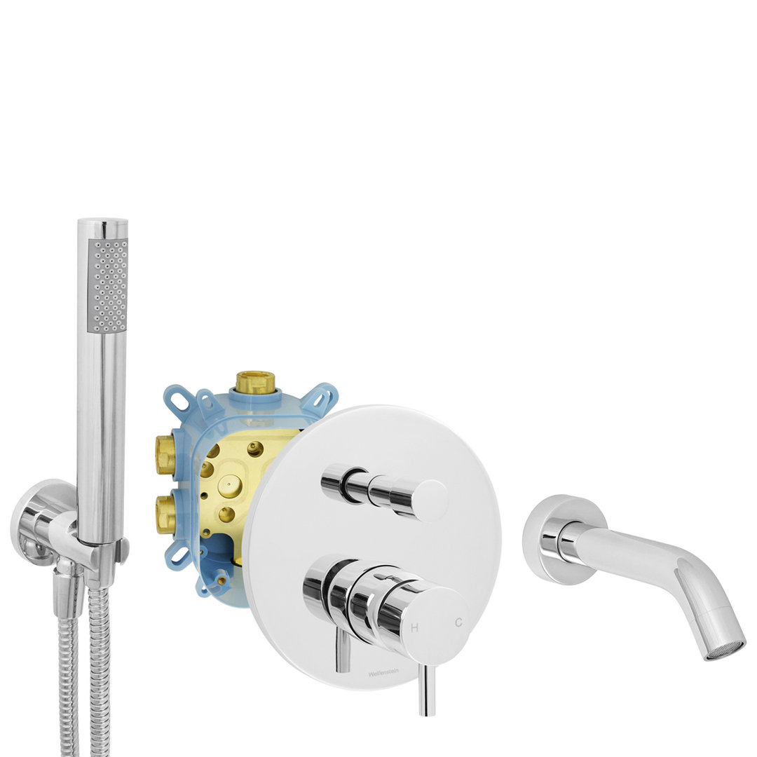 Welfenstein Unterputz-Set EB2-R23W rund Badewanne Montagebox