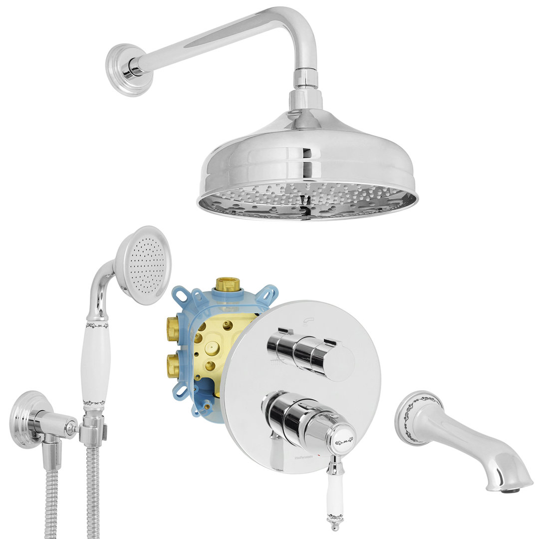 Welfenstein Nostalgie Unterputz-Set EB3-N01 Wanneneinlauf