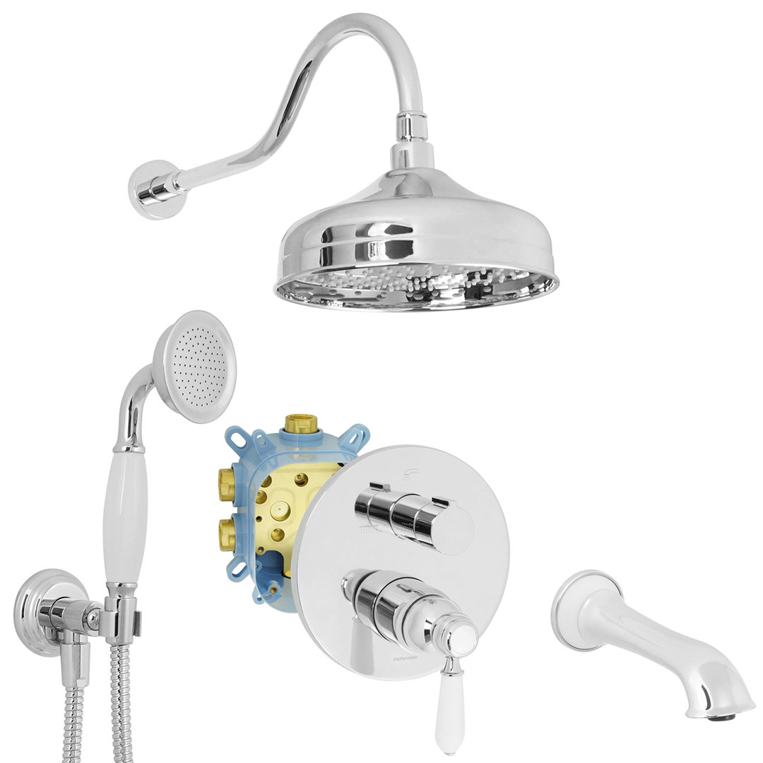 Welfenstein Nostalgie Unterputz-Set EB3-N02 Wanneneinlauf