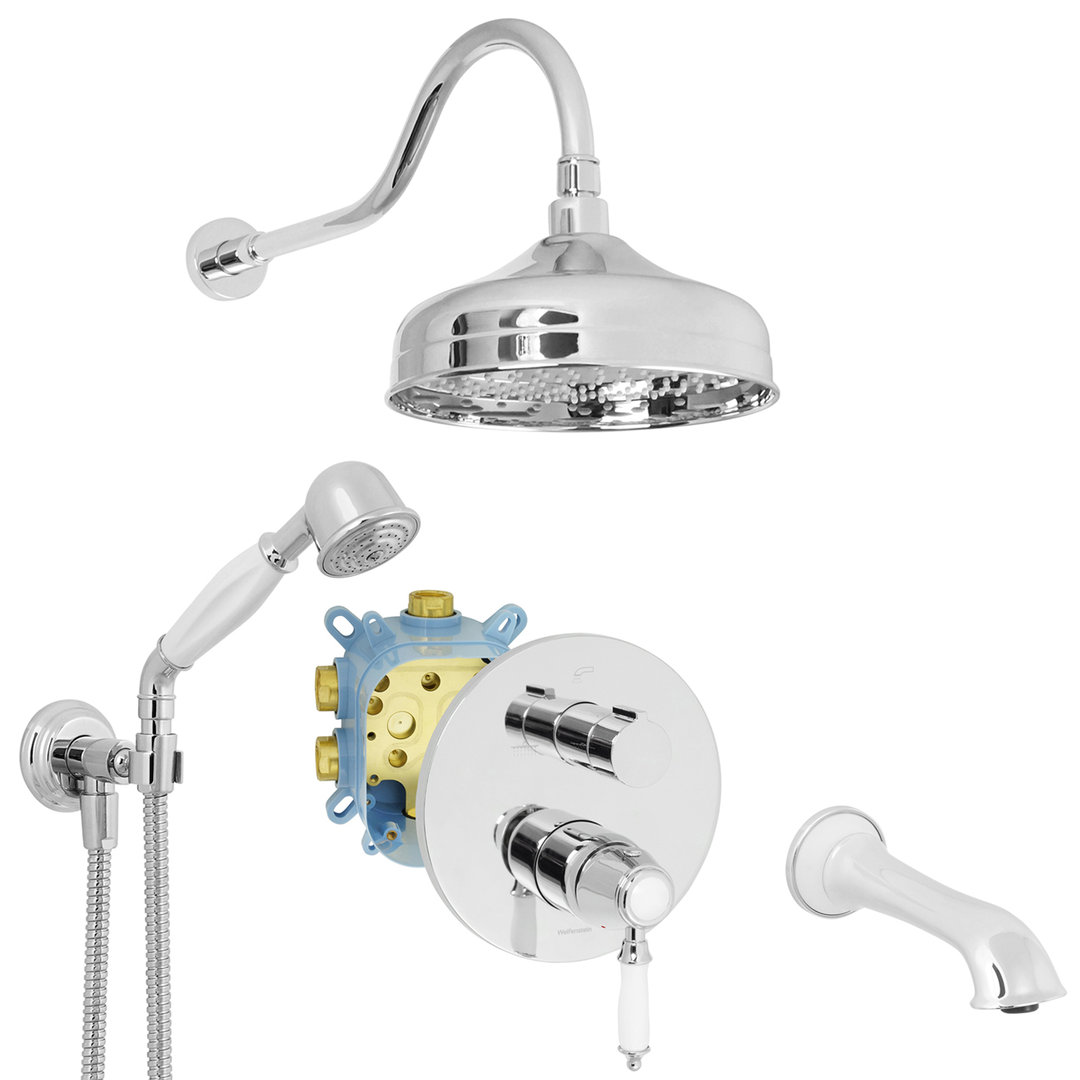 Welfenstein Nostalgie Unterputz-Set EB3-N03 Wanneneinlauf