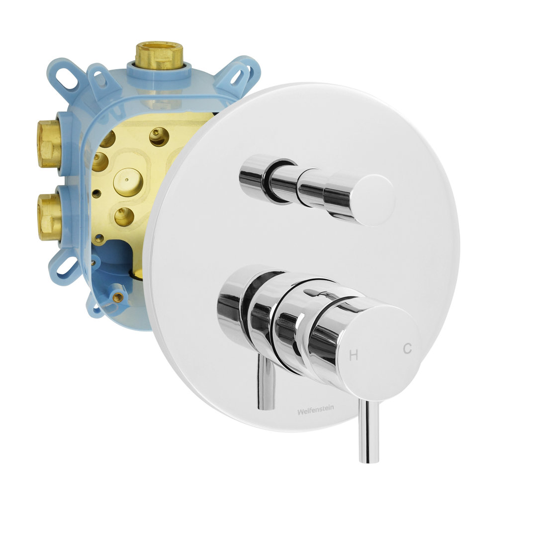 Welfenstein 2-Wege Unterputz Armatur EB-02H1 mit Montagebox