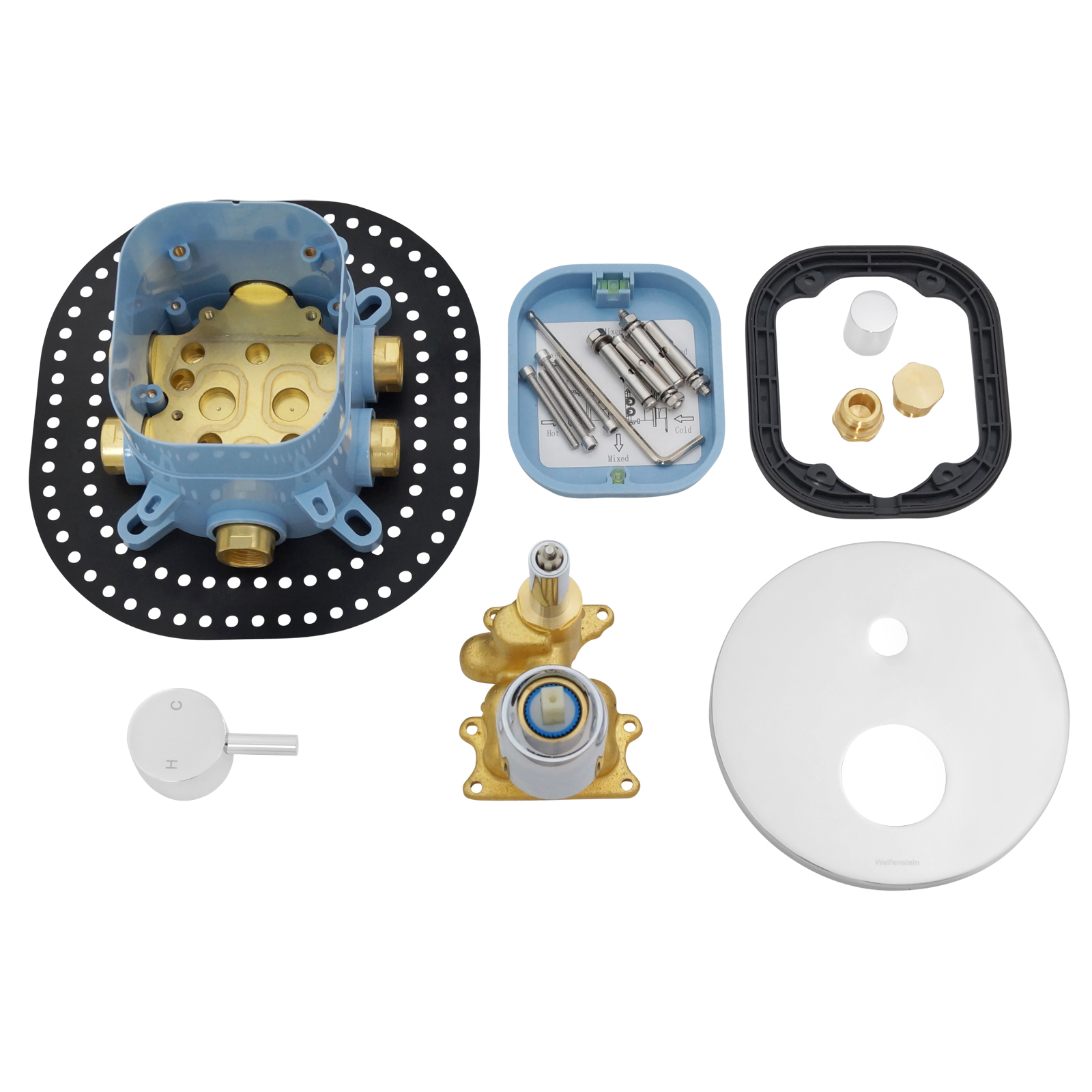 Welfenstein Unterputz-Set EB2-R07 Regendusche 30cm – Bild 4