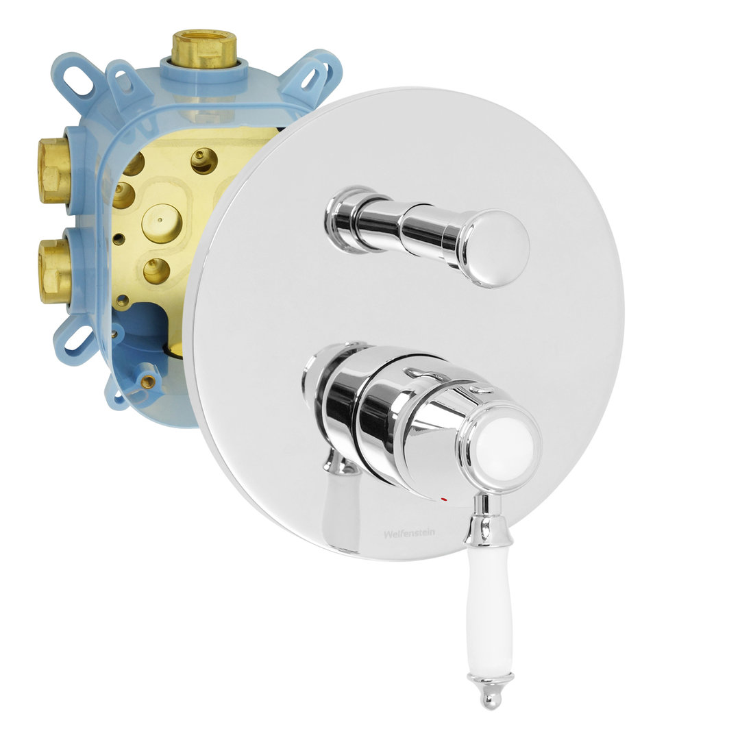 Welfenstein Nostalgie 2-Wege Unterputz Armatur EB-02NY mit Montagebox