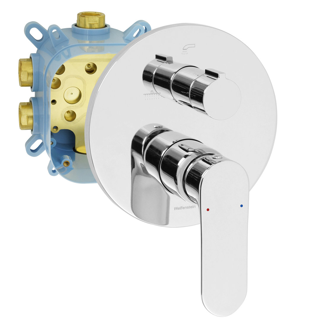 Welfenstein 3-Wege Unterputz Armatur EB-03WZ mit Montagebox