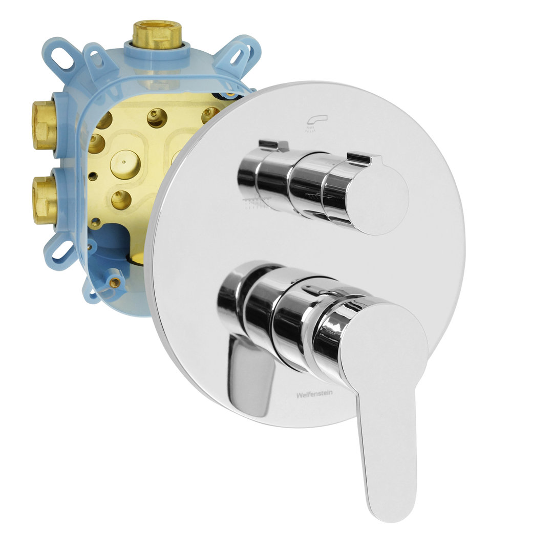 Welfenstein 3-Wege Unterputz Armatur EB-03YH mit Montagebox