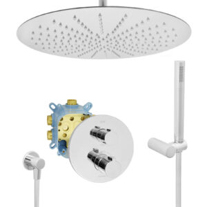 Welfenstein Thermostat Unterputz-Set EBT-R07 Deckenzulauf Regendusche 40cm