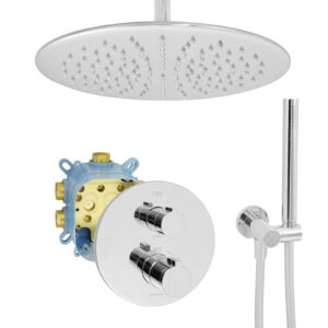 Welfenstein Thermostat Unterputz-Set EBT-R08 Deckenzulauf Regendusche 30cm