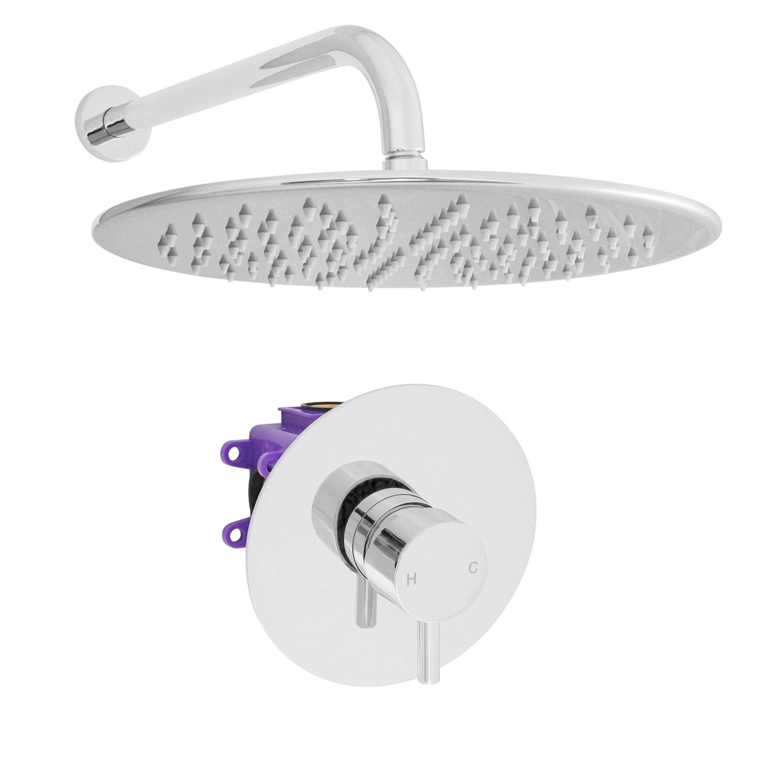 Welfenstein Unterputz-Set H110-R02 Regendusche 30cm