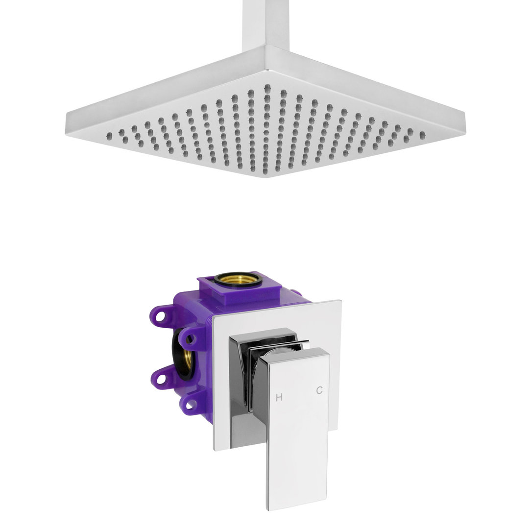 Welfenstein Unterputz-Set H116-E02 Regendusche 20x20cm