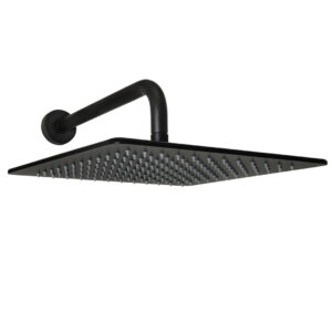 Welfenstein Regenbrause 30cm mit Zulaufarm HB10-ES30-PA schwarz matt