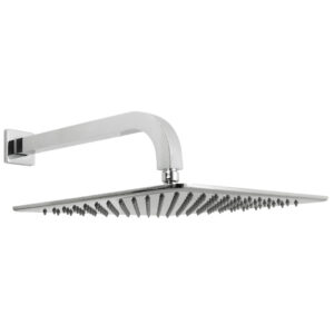 Welfenstein Regenbrause Edelstahl 30x30cm mit Zulaufarm HB24-ESS30