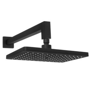 Welfenstein Regenbrause mit Zulaufarm HB2-1J30A-PA schwarz matt