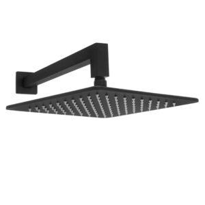 Welfenstein Regenbrause mit Zulaufarm HB2-ES25-PA schwarz matt