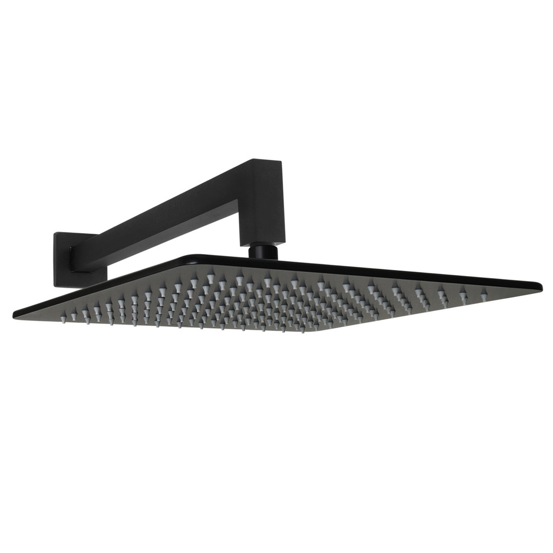 Welfenstein Regenbrause mit Zulaufarm HB2-ES30-PA schwarz matt