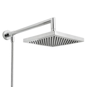 Welfenstein Regenbrause 20x20cm mit Zulaufarm und Brauseschlauch HB5-1483