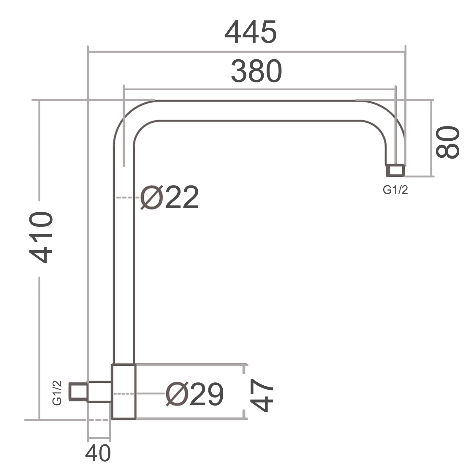 Welfenstein Regenbrause 30cm mit Zulaufarm HB37-ER30 – Bild 10
