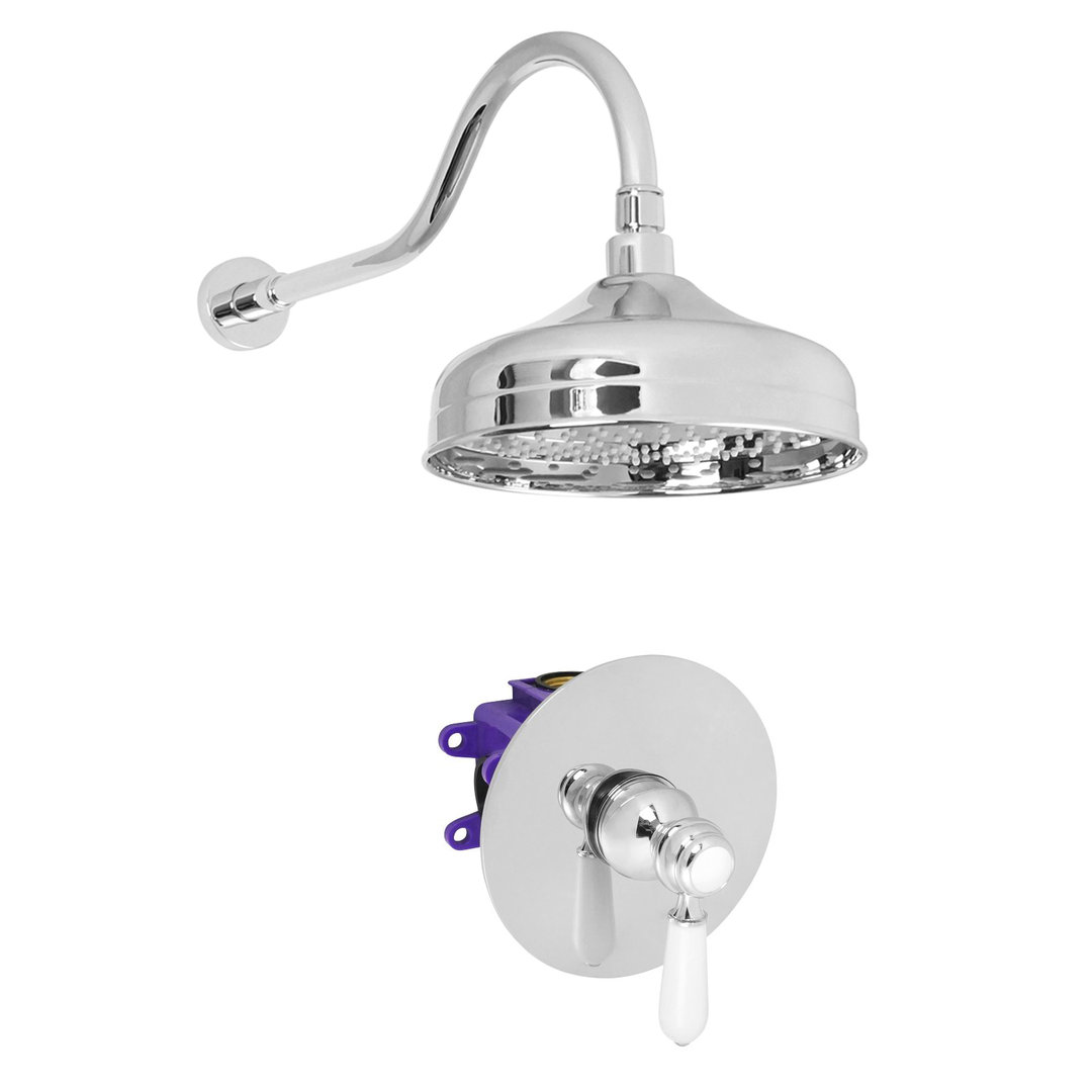 Welfenstein Nostalgie Unterputz-Set LX-N04 Regendusche 20 cm