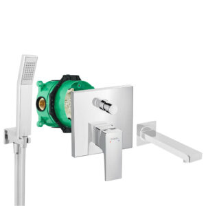 hansgrohe komplettes set badewanne unterputz wanneneinlauf badewanneneinlauf handbrause verchromt