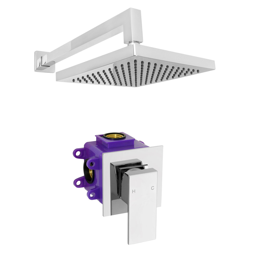 Welfenstein Unterputz-Set 38 Regendusche 20x20cm Montagebox