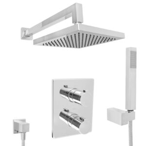 Welfenstein Thermostat Unterputz-Set T34 Regendusche 20x20cm