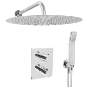 Welfenstein Thermostat Unterputz-Set T-40JKE Regendusche 40cm