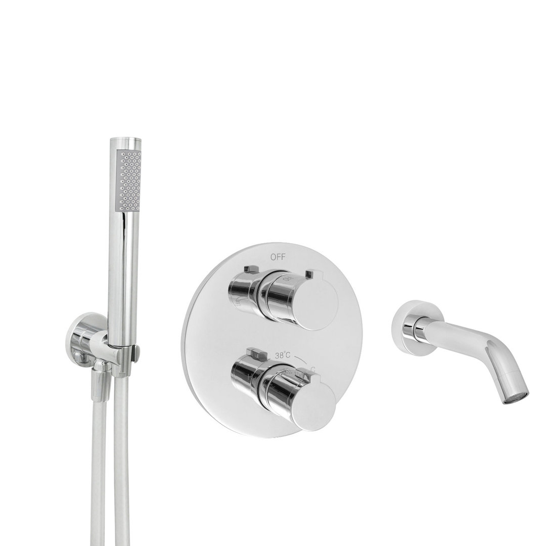 Welfenstein Thermostat Unterputz-Set TR-JK8P für Badewannen