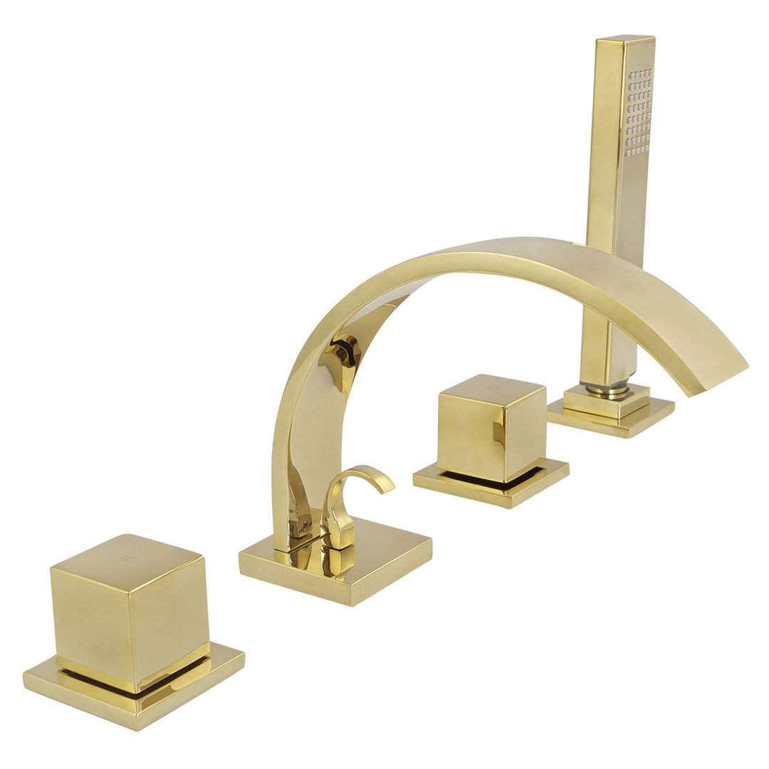 Welfenstein 4-Loch Wannenrandarmatur WRA-78G goldfarben