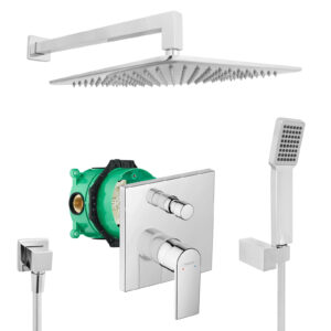 hansgrohe komplettes set dusche unterputz regendusche regenbrause zulaufarm handbrause verchromt