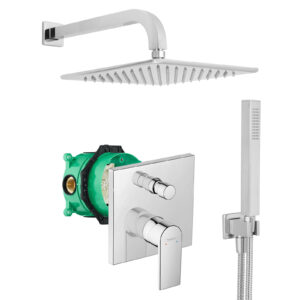 hansgrohe komplettes set dusche unterputz regendusche regenbrause zulaufarm handbrause verchromt